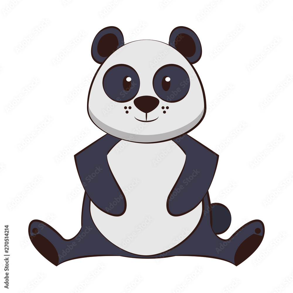 Sticker Panda wildlife cute animal cartoon