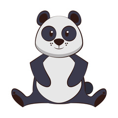 Panda wildlife cute animal cartoon