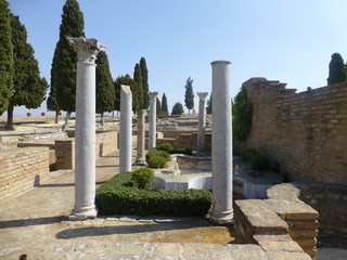 Fototapeta premium Santiponce, Italica, Romain ruins of Italica, Seville, Andalusia, Spain