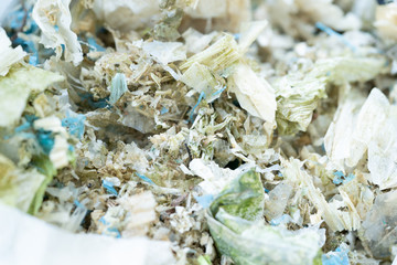Plastic bag waste degradation for the recycled.