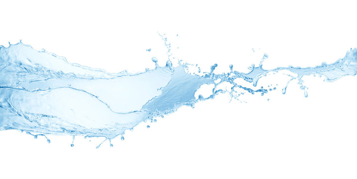 Water splash,water splash isolated on white background,blue water splash, © CK