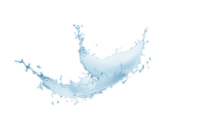 Water splash,water splash isolated on white background,blue water splash,