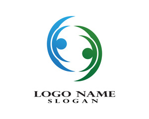 Obraz premium Community people care logo and symbols template