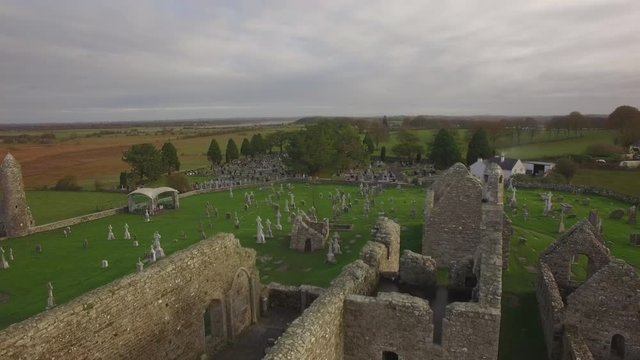Clonmacnoise Co. Offaly at dawn.