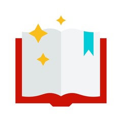 Spellbook vector, Magic related flat style icon