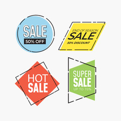 Sets of web sale banner