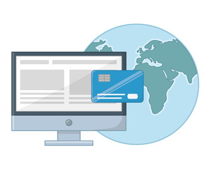 Shopping online icon design vector illustration