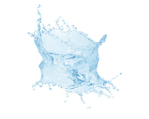 Water splash,water splash isolated on white background,blue water splash,