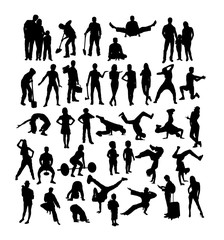 Activity People Silhouettes, art vector design