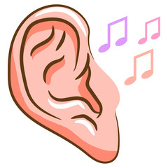 ear vector graphic design clipart