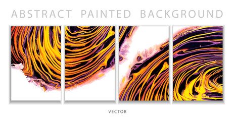 Trend vector. Set of abstract painted background, flyer, business card, brochure, poster. Liquid marble.