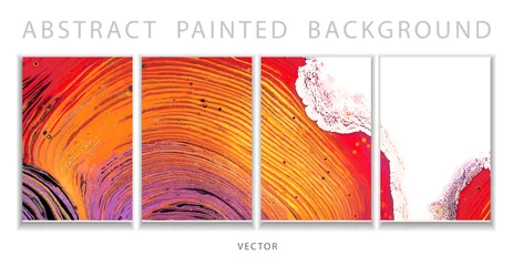 Foto op Canvas Trend vector. Set of abstract painted background, flyer, business card, brochure, poster. Liquid marble. © KseniaZu