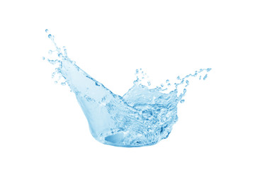 Water splash,water splash isolated on white background,blue water splash,