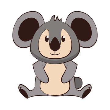 Koala wildlife cute animal cartoon
