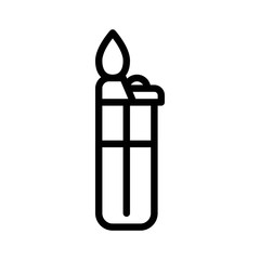 Lighter vector, Barbecue related line style editable stroke icon
