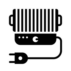 Barbecue grill vector, Barbecue related solid style icon