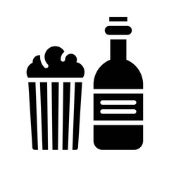 Beer vector, Barbecue related solid style icon