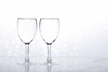water in wine glass , Water splash