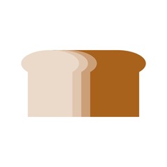 Loaf of bread vector, Barbecue related flat style icon