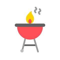 Barbecue grill vector, Barbecue related flat style icon
