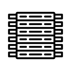 Rib vector, Barbecue related line style editable stroke icon