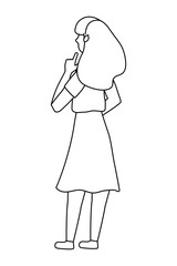 Isolated woman design vector illustration