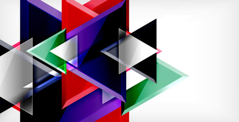 Dynamic triangle composition abstract background