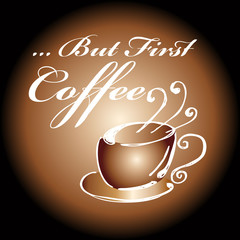 background with cup of coffee