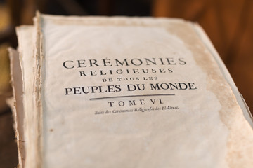 Religious Ceremonies Big Tome: Worn and Yellowed Pages