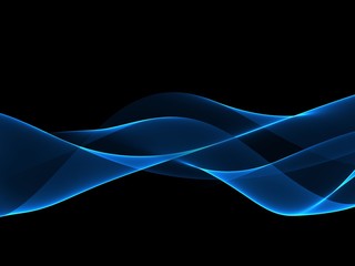 Abstract blue flow wave background