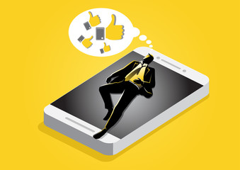 Businessman sleeping