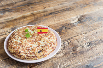 Spanish omelette typical tapa