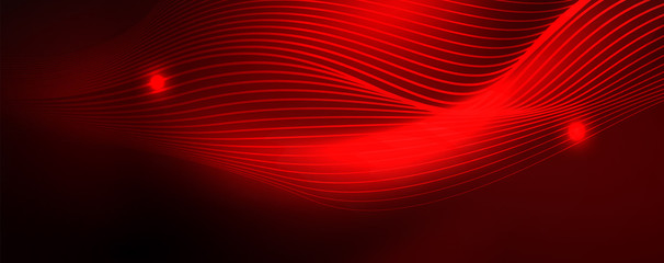 Shiny neon lines techno magic futuristic background, magic energy space light concept, abstract background wallpaper design