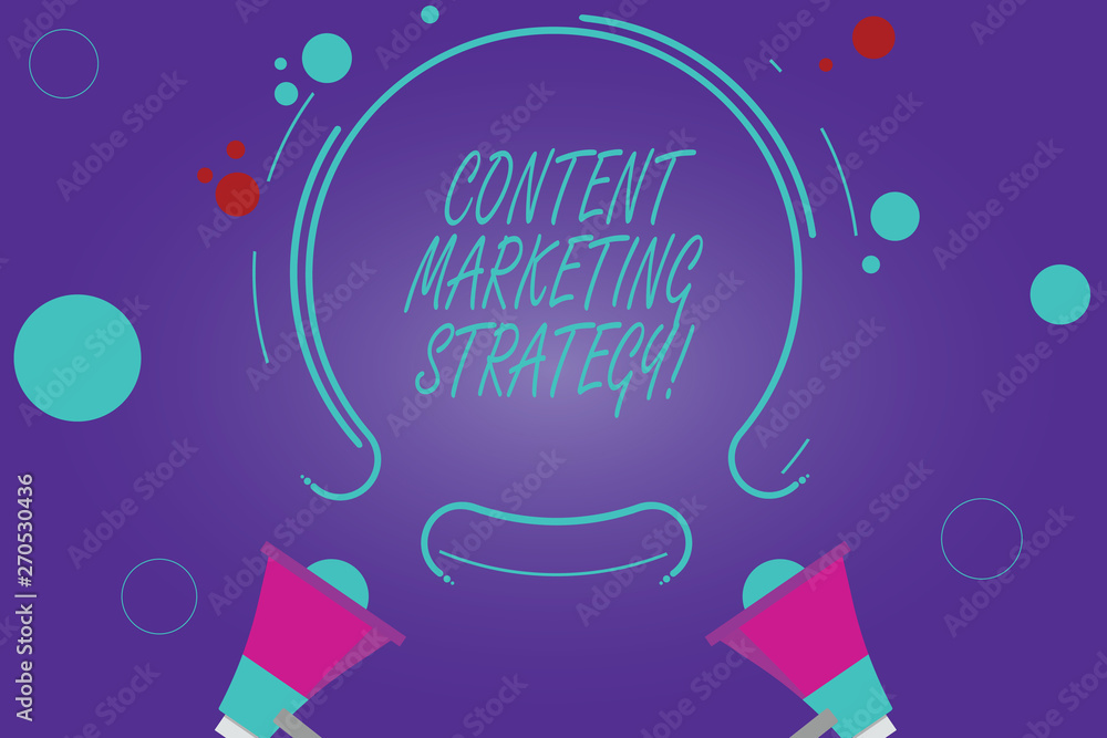 Poster conceptual hand writing showing content marketing strategy. business photo showcasing distributing c