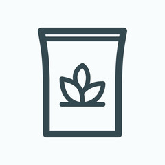 Garden soil isolated icon, plant soil linear vector icon