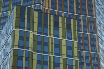 Photo of a fragment of the building. Ekaterinburg, Russia, Khokhryakova Street 63, May 2019,...