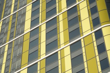 Obraz premium Photo of a fragment of the building. Ekaterinburg, Russia, Khokhryakova Street 63, May 2019, residential complex 