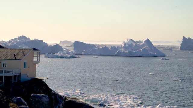 Massive iceberg on arctic ocean