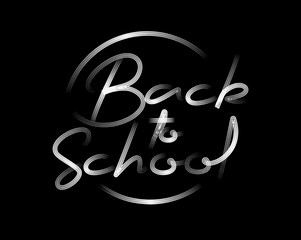 Back To School Calligraphic Modern Font Style Text Vector illustration Design.