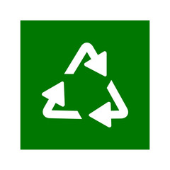 recycling symbol of ecologically pure funds, set of arrows