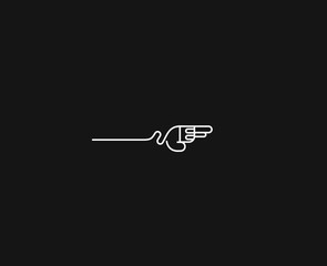 Pistol icon vector. pistol sign on white background. Vector Illustration.