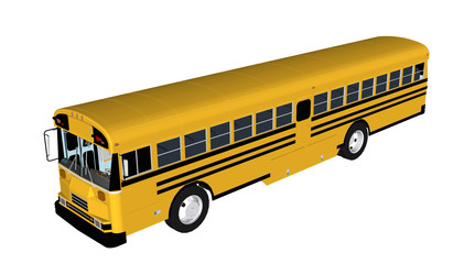 school bus isolated on white background