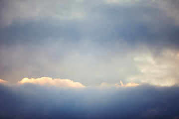 Dramatic sky with clouds