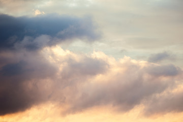 Dramatic sky with clouds