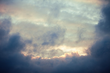 Obraz premium Dramatic sky with clouds