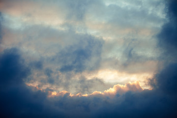 Dramatic sky with clouds