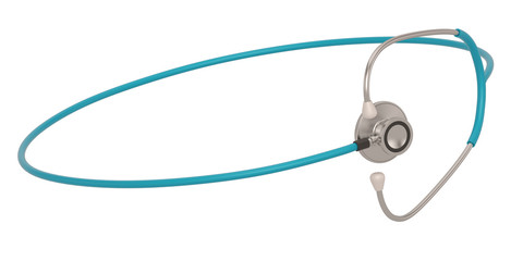A stethoscope isolated on white background. 3D illustration.