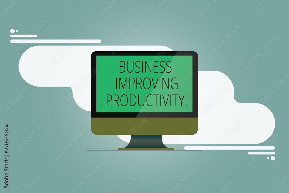 Poster conceptual hand writing showing business improving productivity. business photo showcasing increase 