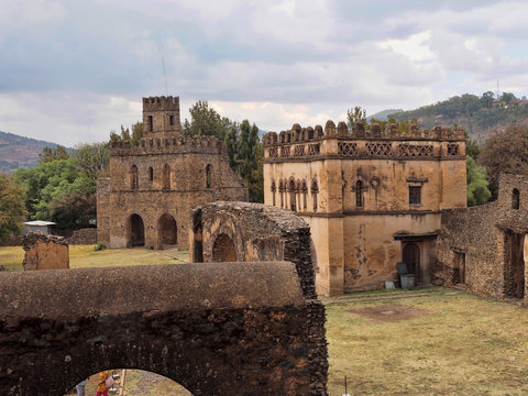 The Imperial Palace Complex Fasil Ghebbi, called "Camelot of Africa", was listed in the UNESCO World Heritage List in 1979, Ethiopia