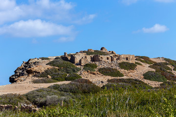 Fototapeta na wymiar Itanos Doric city (Minoan period) on a sunny day (Sitia, island Crete, Greece)